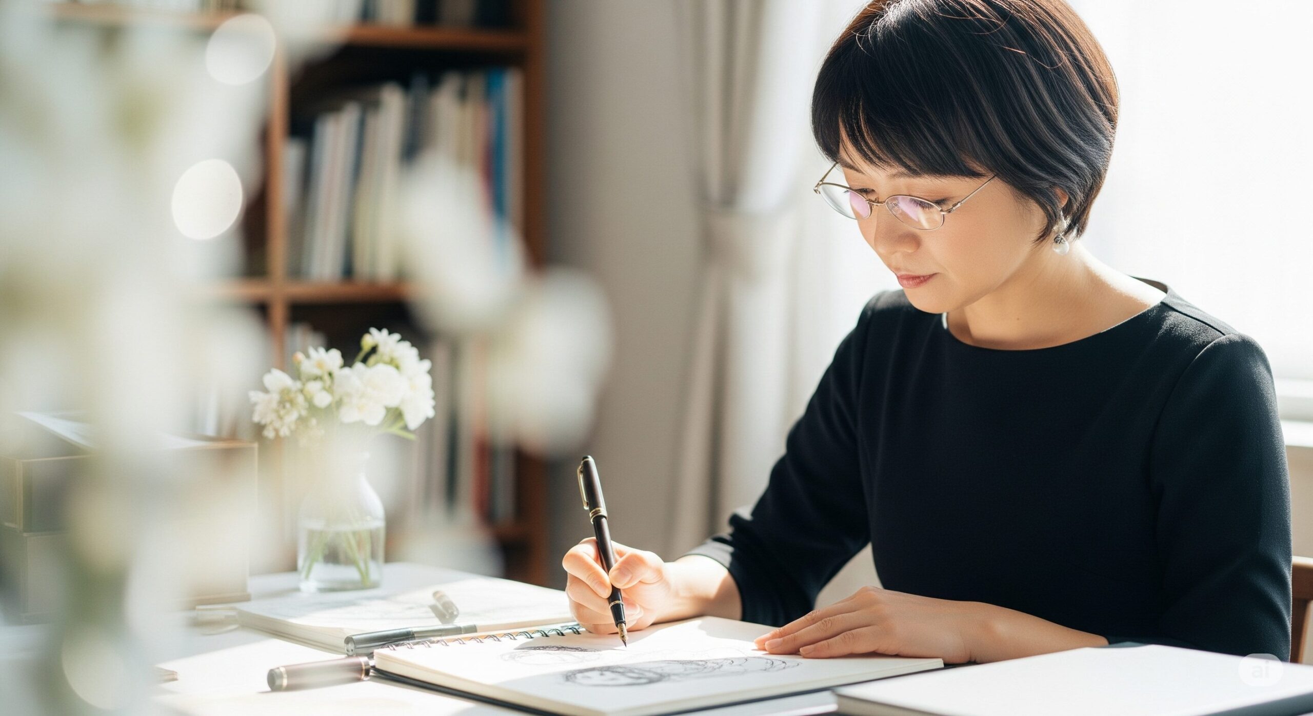【衝撃】万年筆でのイラストの描き方！